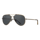 Ray Ban Rb8125 913757 Aviator Titanium Antique Gold Grey