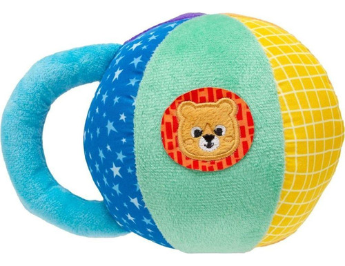 Bola Plush Pelúcia Com Chocalho Brinquedo Bebês 16978 Buba Cor Azul Esverdeado