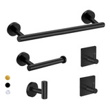 Juego De Accesorios De Baño Toalleros 304 Inoxidable Negro