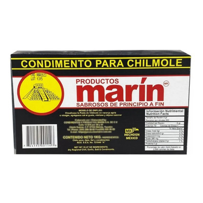 Pasta Recado Negro Yucateco Marin 1kg Relleno Pastor Negro | MercadoLibre