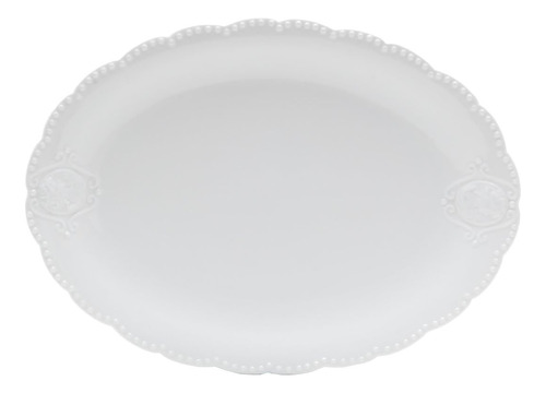 Travessa Oval Porcelana 32cm Super White Queen Lyor 8191