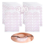 420 Parches Guía Extensión Pestañas Aplicación Lashes Ojos Color Blanco