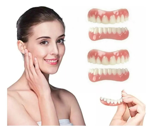 Conjunto De 2 Próteses Dentárias De Silicone Brill Professio