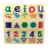 Juego Didáctico Montessori Niños Madera Letras Números