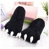 Pantuflas Garritas Patitas Animales Negro 40 Al 44 Zapatilla