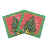 20 Servilletas Doble Hoja Árbol De Navidad 25x25