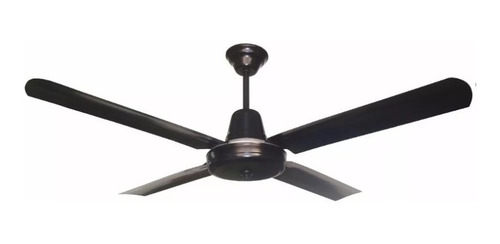 Ventilador De Techo Negro Con Palas Metálicas Sese - E A -