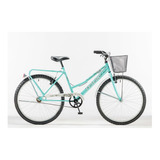 Bicicleta Paseo Femenina Futura Country R26 Frenos V-brakes Color Turquesa Con Pie De Apoyo  