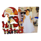 Porta Retrato Papai Noel Ho Ho Ho Personalizado Com Foto