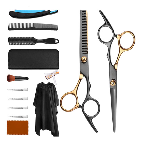 14 Pzs Kit De Tijeras Estilista Barbero Para Cortar Cabello