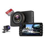 Câmera Veicular Carro Black Box Gp5 Dual Dupla Hd + 128gb