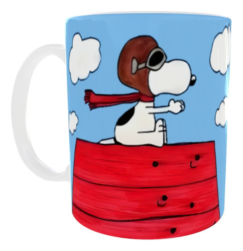 Taza De Ceramica Snoopy Volando Mod 1