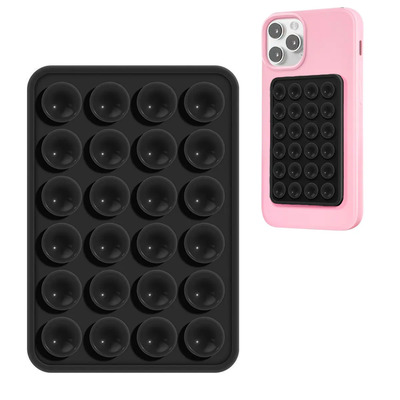 Soporte Para Celular Con Ventosas Doble Cara De Silicon Negro | Envío gratis