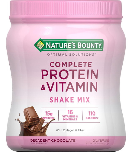Natures Bounty Complete Protein Vitamin Shake Mix Con Fibra