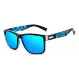 Óculos De Sol Polarizado Esportivo Surf Vinkin Uv400 Cor Azul Cor Da Lente Azul Desenho Ocean