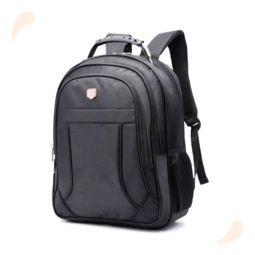 Mochila Faculdade Reforçada Cabo Aço Impermeavel Notebook 15 Cor Preto Desenho Do Tecido Liso