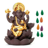 Elefante Ganesha Quemador Incienso + Cono De Incienso 0335