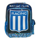 Mochila Infantil 18 PuLG Racing Club Academia Carc Color Celeste Diseño De La Tela Poliéster