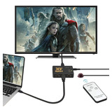 Conmutador Hdmi 4k, Inteligente Gana 3 Puertos Hdmi Switcher