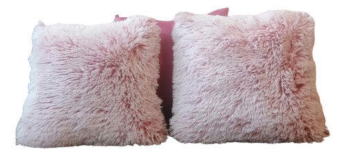 2 Cojines Peluche Con Cierre,decorativo,cama,sala