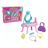 Penteadeira Infantil Brinquedo Rosa Com Espelho De Princesa