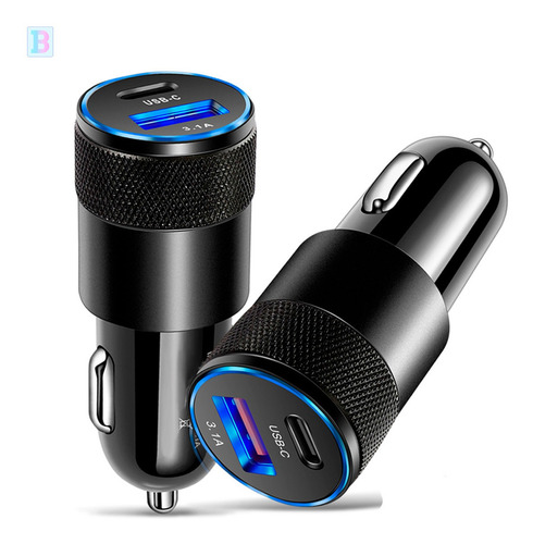 Adaptador Carregador Celular Cruze Automotivo Usb-c Preto