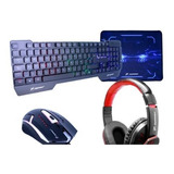 Combo Teclado Audifonos Y Mouse Fussion Kit-2001 End