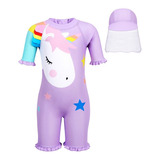 Traje De Baño Unicornio - Bañador De Una Pieza Para Niñas