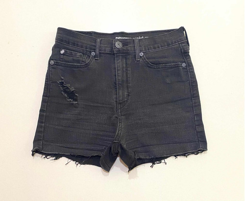 Short De Jean Negro Levis Elastizado - Talle 38