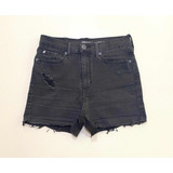 Short De Jean Negro Levis Elastizado - Talle 38