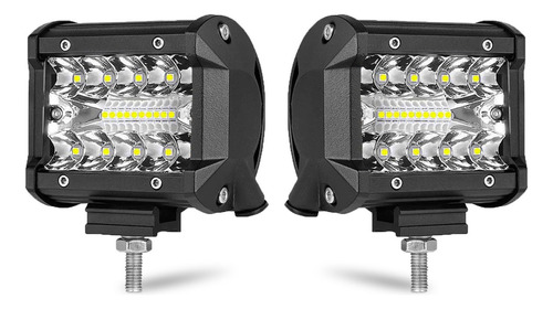 Barra De Luz Trabajo Led 60w, Triple Fila De 4 Pulgadas 2pc