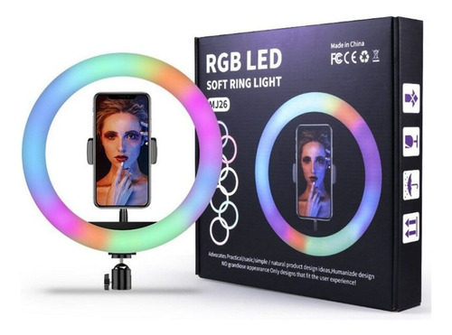 Aro De Luz Rgb Led 33 Cm Selfie + Trípode Y Control Remoto