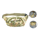 Pochete Masculina Cintura Bike Caminhada Esporte Reforçada V Cor Camuflado Verde Claro Multicam