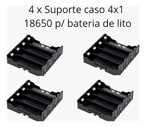 4x Suporte Caso 4x1 Para Bateria De Lítio 18650