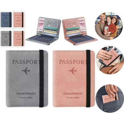 Funda para Pasaporte RFID Cuero 2 Piezas Gris y Rosa MHUITW | MercadoLibre
