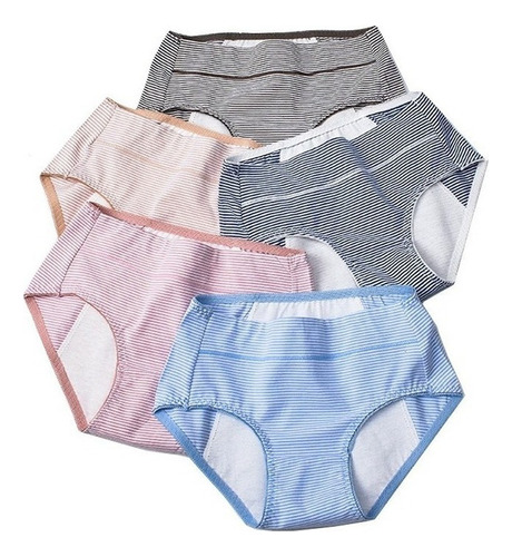 Ropa Interior Menstrual Bragas Calzon De Algodón 5pcs .