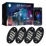 Luz Led Rgb Rock Light Bluetooth 4pzs App Control