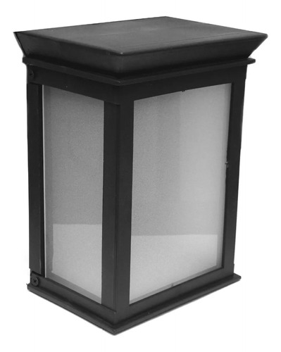 Aplique Farol 22cm Rectangular Plastico Vidrio Esmerilado