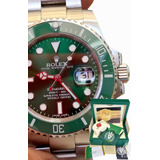 Relogio Rolex Submariner Verde Hulk Safira Base Eta Na Caixa