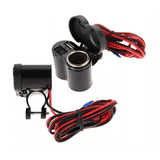 Tomada 12v Usb 5v Moto Carregador Cel Isqueiro Prova De Agua