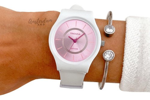 Reloj Tressa Dama Caucho  Mod Funny Celeste  .amsterdamarg.