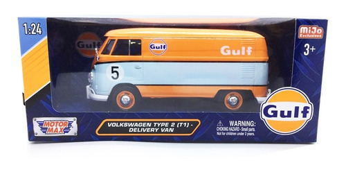 Combi Azul Vw Gulf Motor Max 1/24 Metal 