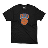 Remera Basket Nba New York Knicks Negra Logo Vintage