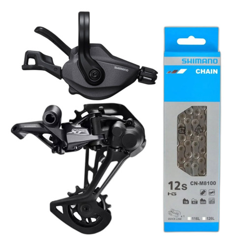 Kit Transmisión Shimano 12v Xt M8100 Cambio+shifter+cadena