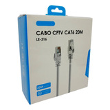 Cabo De Rede Internet Lan Rj45 Cftv Cat6 Montado 20 Metros