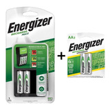Combo Cargador Energizer Maxi + 4 X Pilas Recargables Aa 