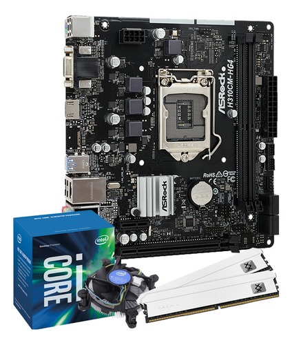 Kit Intel Core I5 8400 + Placa Mãe H310 + 32gb + Cooler