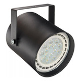 Spot Cabezal Cilindro Negro Ar111 Apto Led Obra Riel 