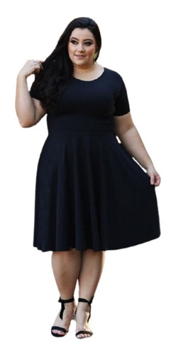 Vestido Feminino Preto Evangélico Gordinha Plus Size Barato