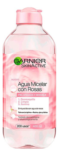 Garnier Agua Micelar Skin Active Con Rosas 400 Ml